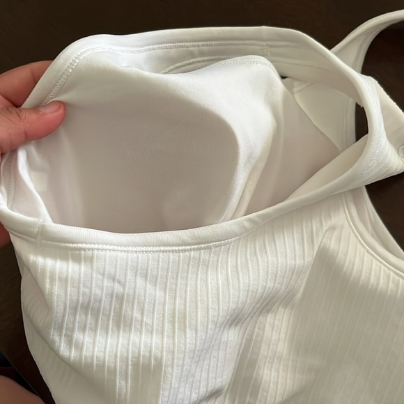 Lululemon White Ribbed Tank Top - Picture 6 of 6